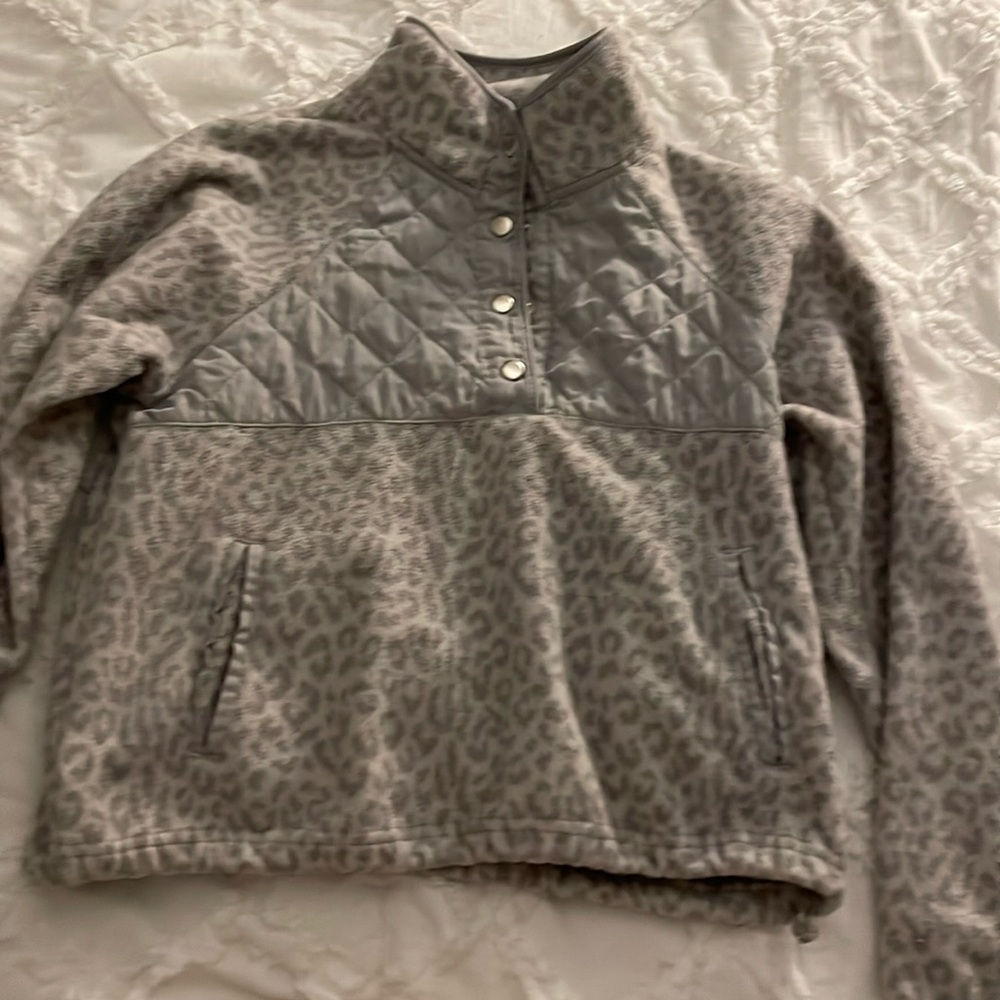 Grey leopard print jacket